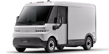 White BrightDrop Van