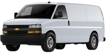 White Chevrolet Express Cargo Van