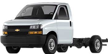 White Chevrolet Express Cutaway Flatbed